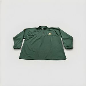 Champion Mens Green NCAA Oregon Ducks 1/4 Zip Pullover Fleece Jacket Size 2XL